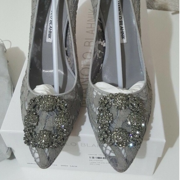 BNWT Manolo Blahnik Floral Print Satin BB Pumps - 39.5 - Picture 12 of 14